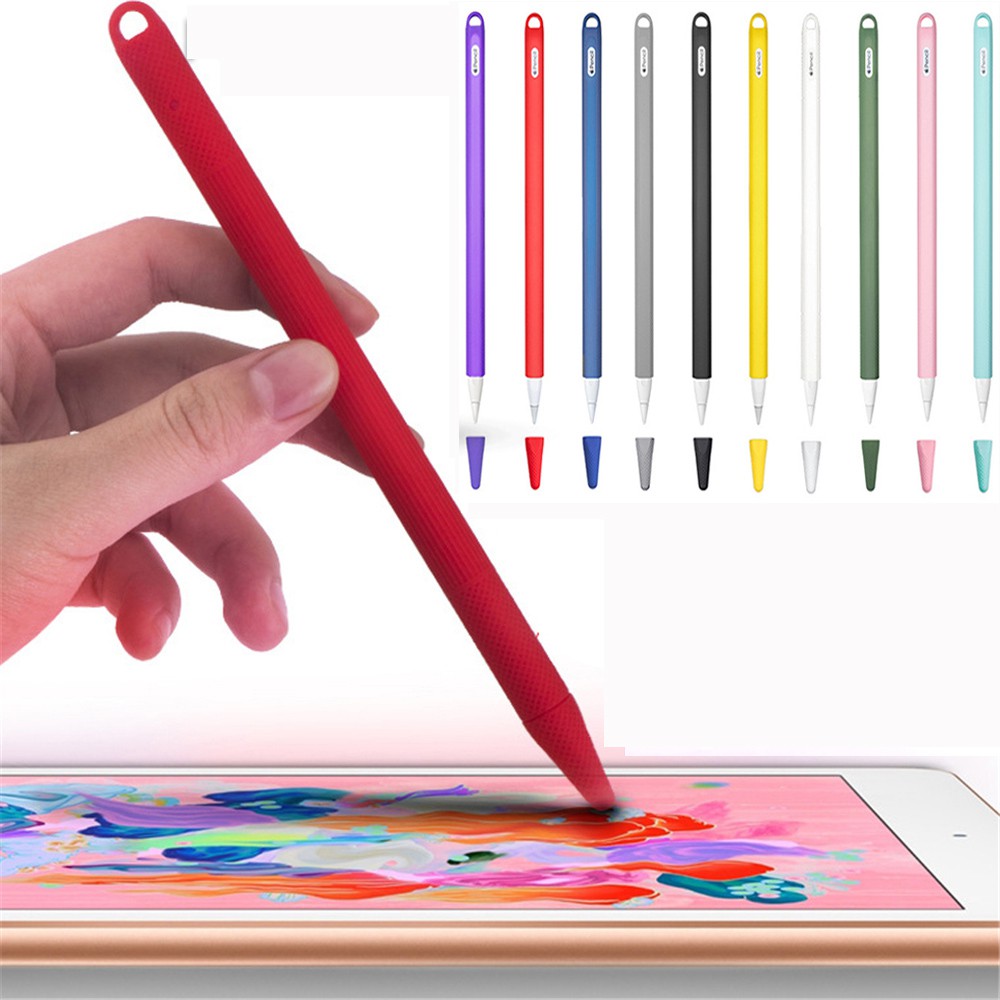 適用於 Apple Pencil 2 彩色軟矽膠兼容 Apple Pencil 保護套手寫筆保護套