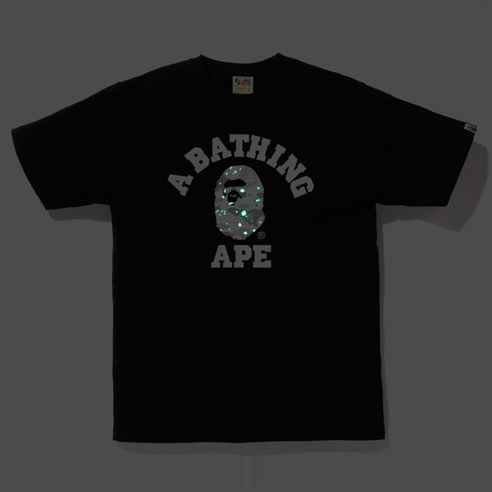 bape space camo college tee