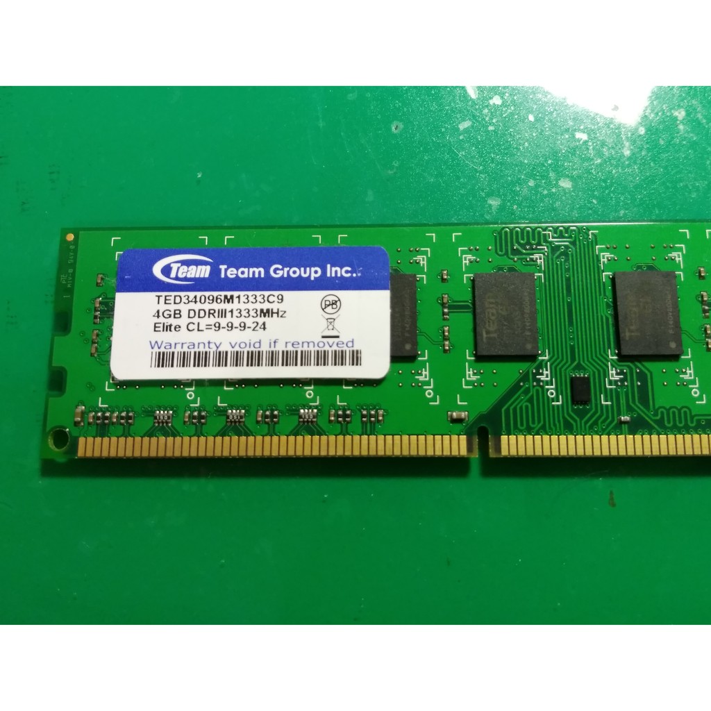 Team 十銓 DDR3 1333 4G 記憶體 RAM 4GB 雙面