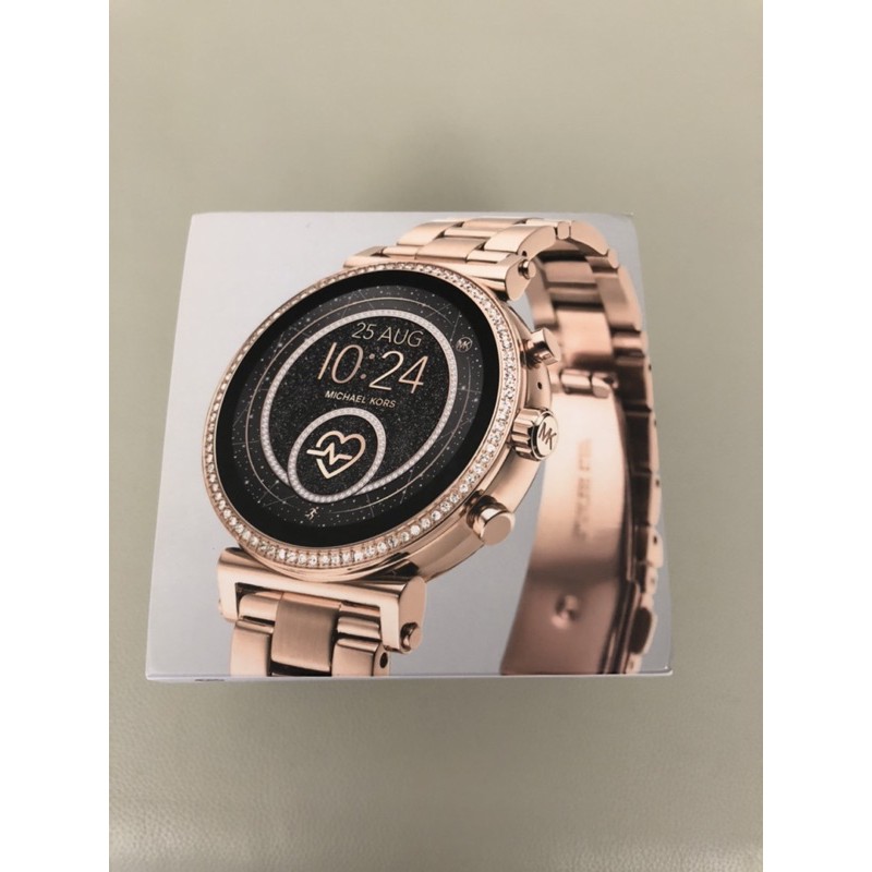 Michael Kors 時尚 智慧手錶 多功能 數位錶 水鑽 玫瑰金
