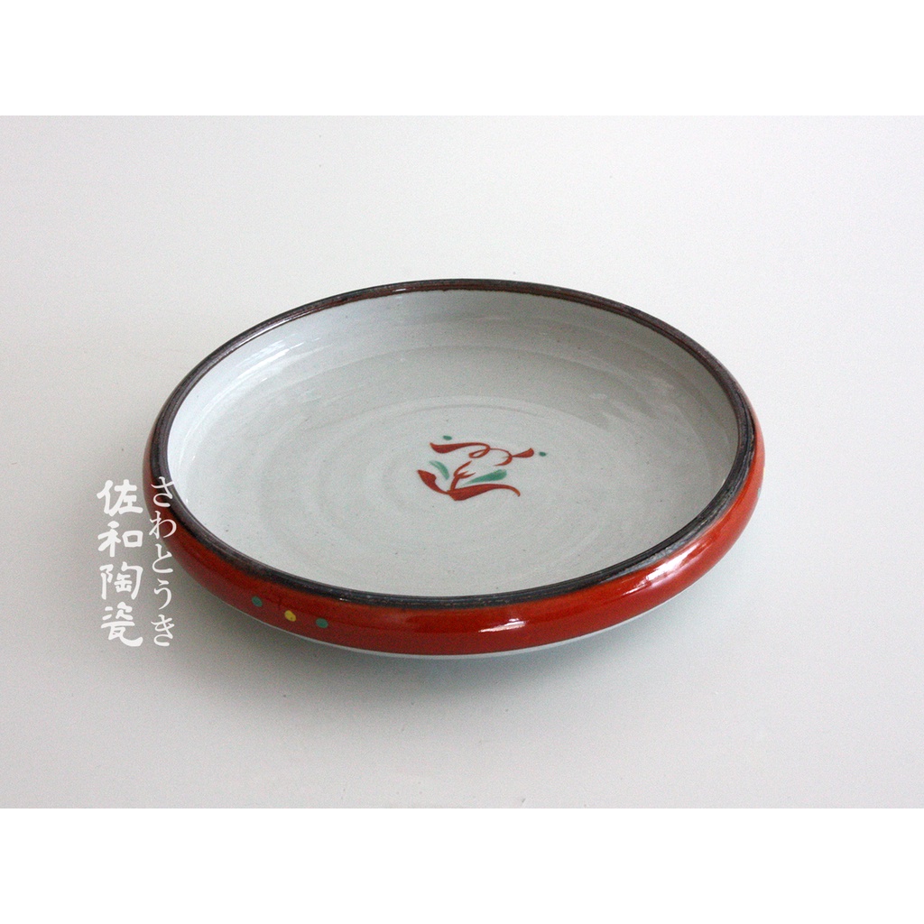 +佐和陶瓷餐具批發+【赤繪桔梗9吋水皿-日本製XL11011-4】日本製 水皿 9吋圓盤 赤繪 餐具 盤