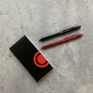 德國 rotring 600 自動鉛筆 0.5mm 含筆記本 黑桿/紅桿
