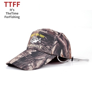 【TTFF】迷彩釣魚帽子夏日防晒鴨舌帽漁夫帽釣魚帽遮陽帽批發