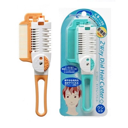 日本製 GREEN BELL 理髮器 2用梳子 瀏海剪刀 打薄刀 空氣感 理髮刀 削髮器 J00051517