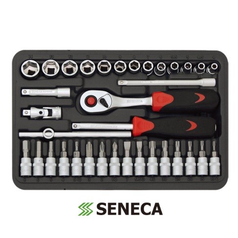 SENECA 35件 1/4" 套筒 旋具 扳手組 工具組 棘輪 六角 手柄