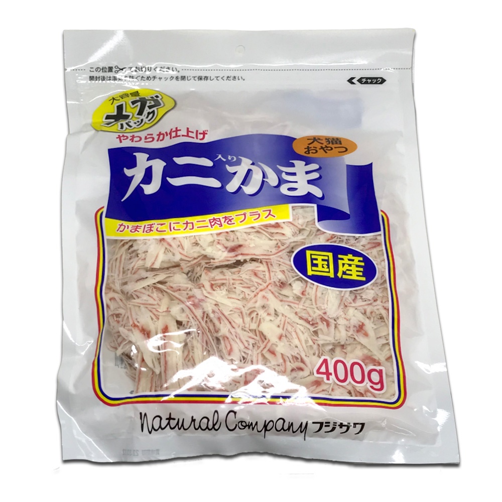 【藤澤 商事】 Fujisawa 天然蟹肉絲 400g 大包裝 犬貓皆可食用