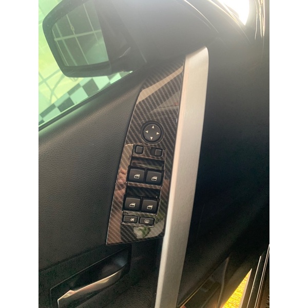 BMW E60 E61 520 523 535 530 碳纖紋 水轉印 卡夢 內飾改裝 升窗器按鈕裝飾框 裝飾亮片貼