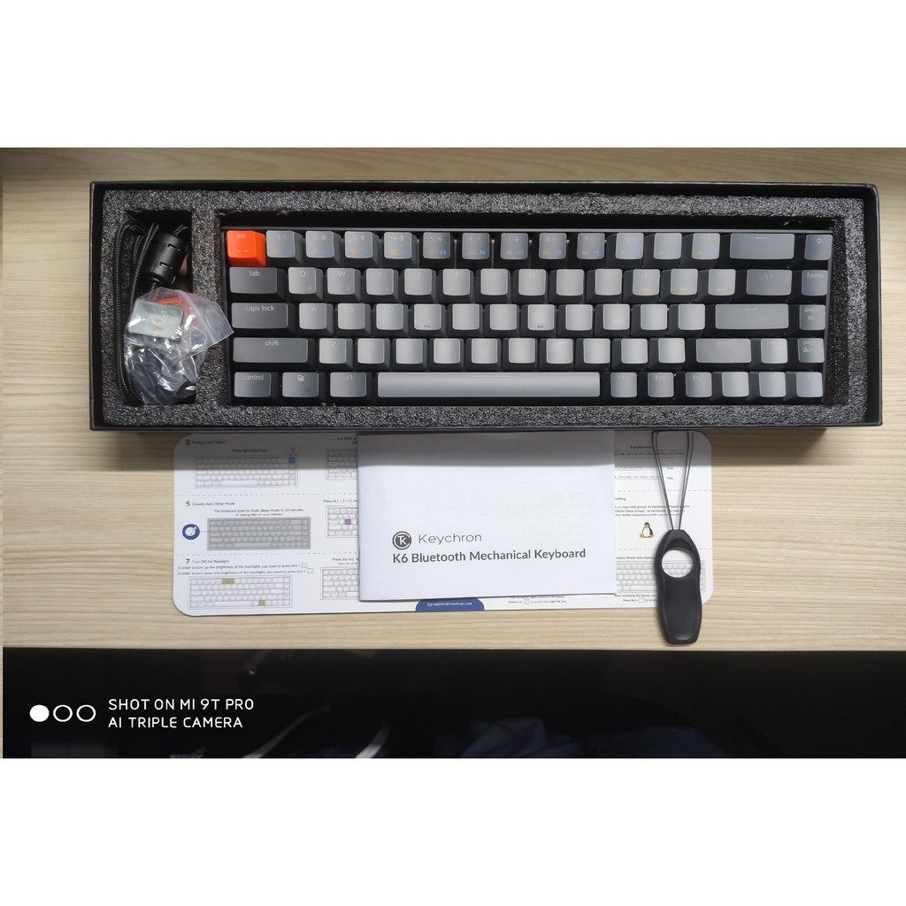 Keychron K6 65% 無線機械式鍵盤 紅軸 白光