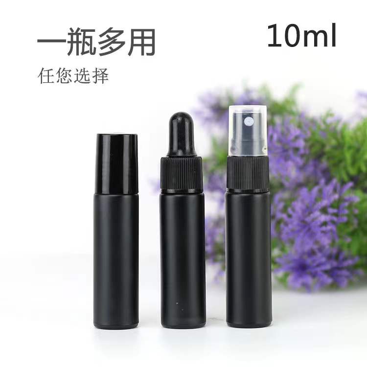 5ml 10ml全黑精油滾珠瓶黑色避光滴管瓶精油瓶酒精噴瓶消毒用品