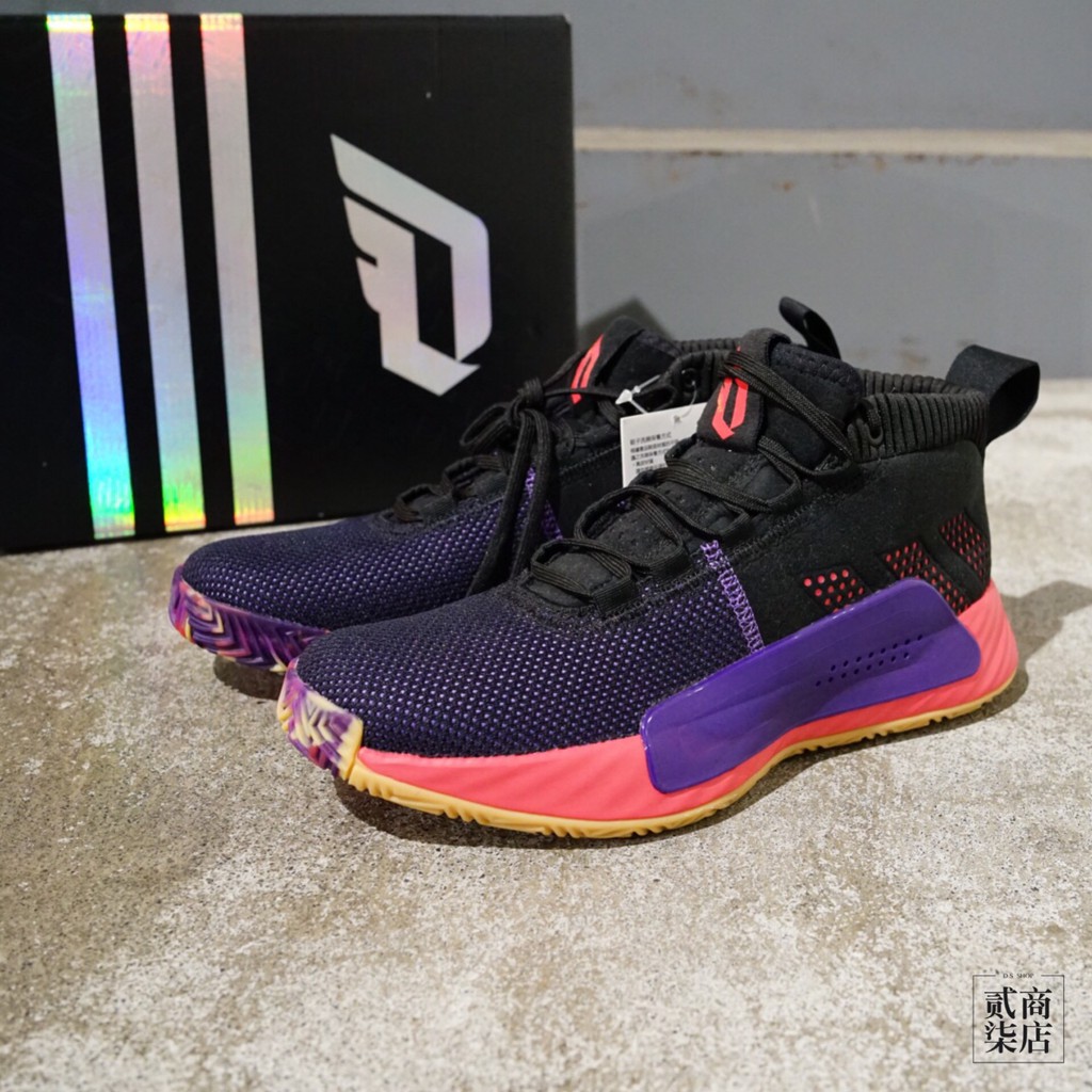 (貳柒商店) adidas DAME 5 Lillard 男款 黑色 黑紫 籃球鞋 里拉德 高筒 EE4058