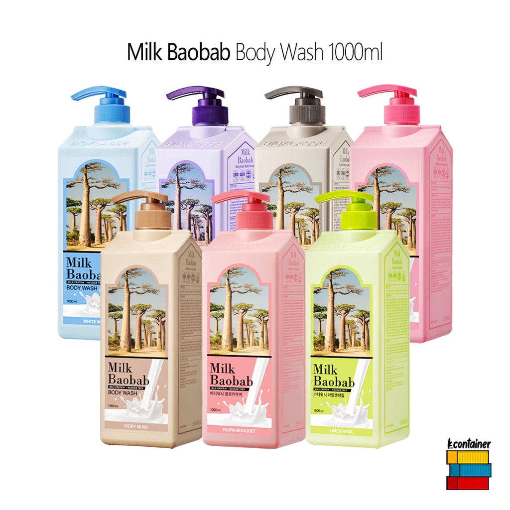 [MILK BAOBAB] 韓國 沐浴乳 body wash 1000ml 七種香味 田柾國 同款BTS 蝦皮購物