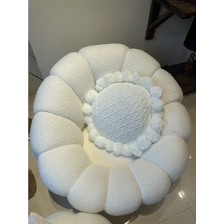 藝術造型裝飾白色圓形 太陽花造型枕頭 抱枕