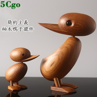 5Cgo【宅神】北歐風格動物造型裝飾品擺件小鴨子創意電視櫃擺設可愛木頭擺件禮物t618511057422