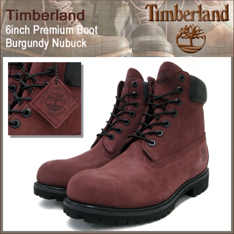 burgundy nubuck timberlands