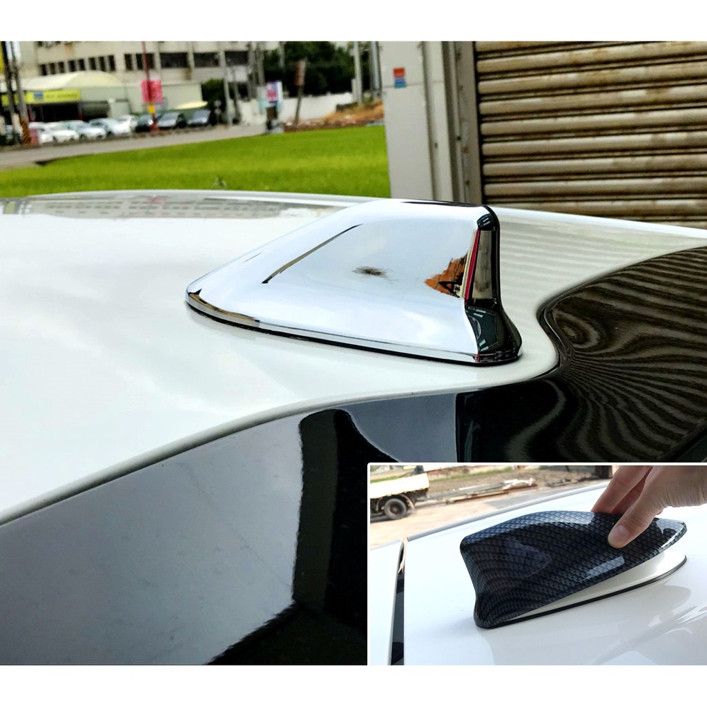 Jr 佳睿精品 19 20 Toyota Yaris 電鍍銀原廠型鯊魚鰭鯊魚背裝飾天線改裝百貨配件 蝦皮購物