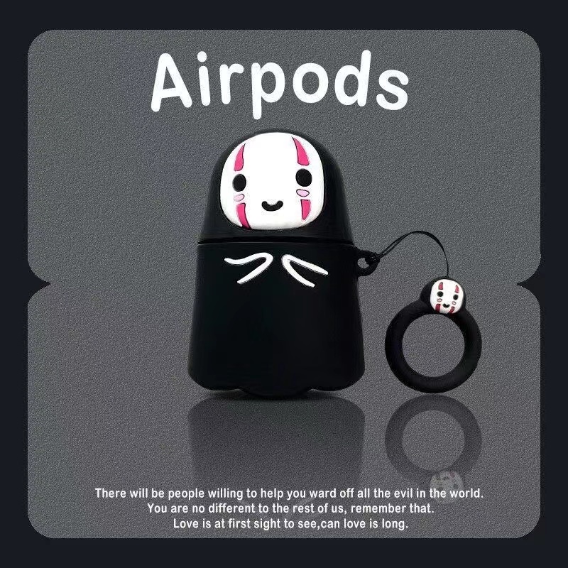 創意 日韓風 無臉男 蘋果 AirPods耳機套可愛卡通airpods1/2代耳機保護套Pro3