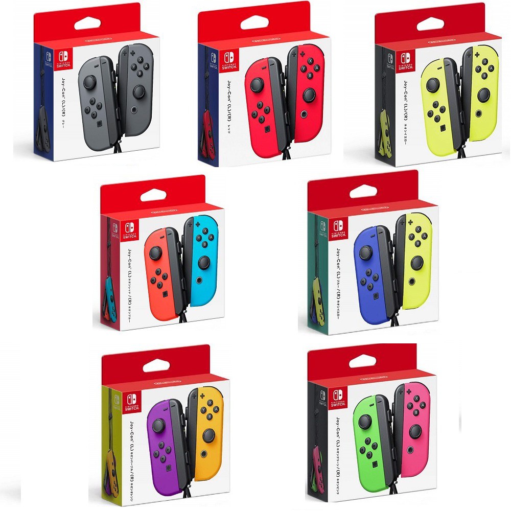 【現貨】 Nintendo SWITCH Joy-Con 手把 灰黑 電光紅 電光藍 電光黃 紅藍 紫橙 動物森友會