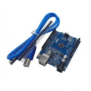 {新霖材料}全新品 Arduino UNO R3 SMD Atmega328P 開發板(送、排針 USB線)