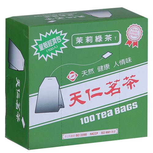 天仁茉莉綠茶經濟包1.5g x100包/盒【愛買】