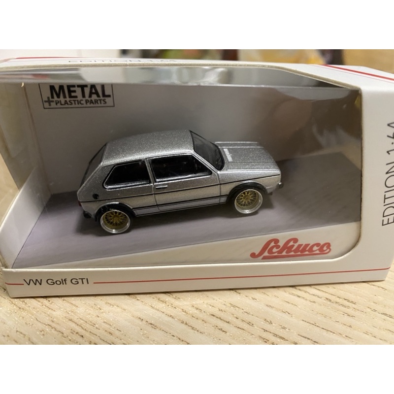 1/64 二改 碟盤卡鉗Schuco 1/64 福斯 Volkswagen Golf GTI 銀色