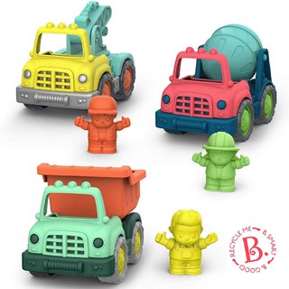 B.Toys 捲袖子工程小隊 小車車 翻斗車 拖吊車 水泥車
