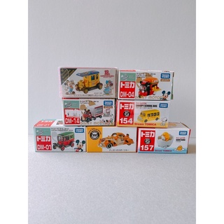 Tomica 13週年 海洋迪士尼 米奇老爺車 史努比校車 跳跳虎 蛋黃哥 米奇快餐車 貨櫃車 絕版