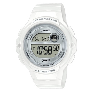 CASIO 卡西歐 男 圈速記錄跑步運動休閒錶-白(LWS-1200H-7A1VDF)