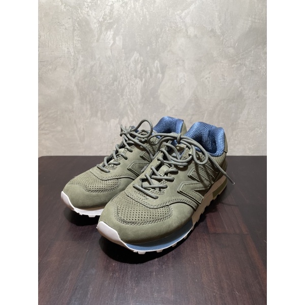 【NEW Balance】極新 紐巴倫 574 麂皮 軍綠 US5