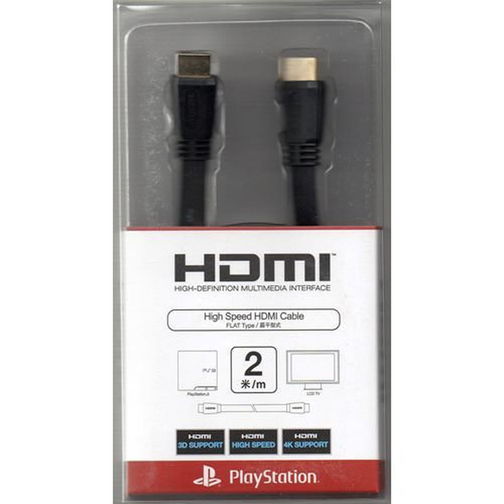 【米路3C】全新~SONY PlayStation HDMI HDMI線 高畫質影音傳輸線/1.4版/2米/鍍金扁平線