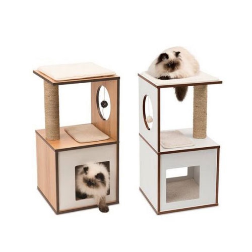 赫根Hagen Vesper貓用實木家具《遊戲包廂》核桃木/白色 兩色 貓跳台/貓抓板/貓爬架【含運】『WANG』