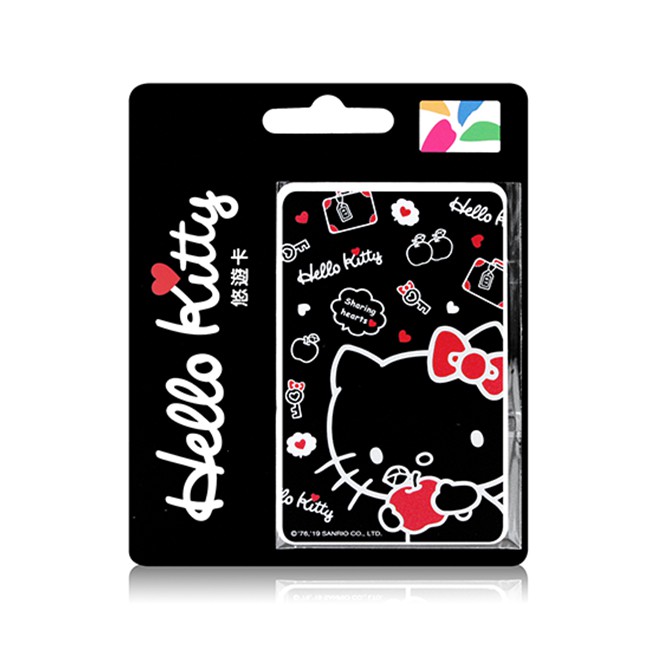 ﹝EASY CARD﹞三麗鷗 HELLO KITTY 黑系悠遊閃卡 APPLE SAN-X 悠遊卡 凱蒂貓