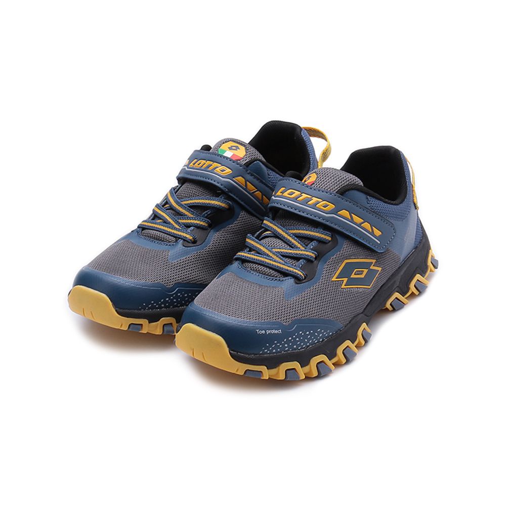 LOTTO 冒險王2.0防潑水越野跑鞋 藍黃 LT2AKR6336 大童鞋