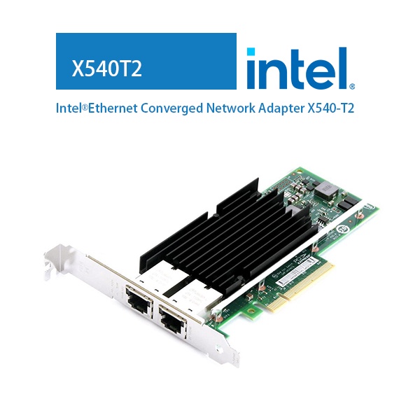 Intel® 英特爾 雙埠 RJ45 伺服器網路卡 乙太網路網路介面卡 X540T2 X540-T2