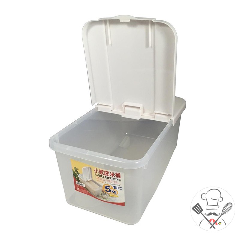 台灣製 小家庭米桶5kg 可放冰箱保鮮儲米器儲米桶附量米杯掀蓋設計米保鮮五穀雜糧罐穀物桶