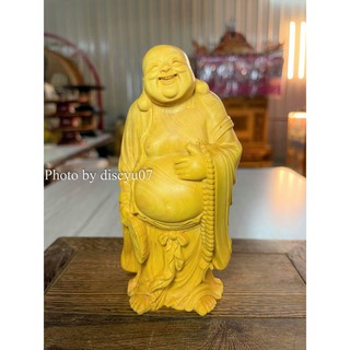 【東天佛俱】黃楊木拿扇彌勒佛 佛像木雕 供奉擺件 店面招財居家辦公室擺飾