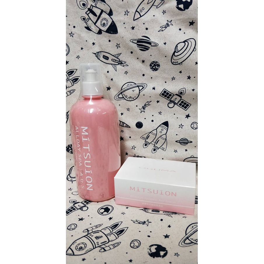 [全新] 水美媒 秘之湧 天堂之泉 補充瓶 粉紅色500ml+精華素一盒(6瓶)