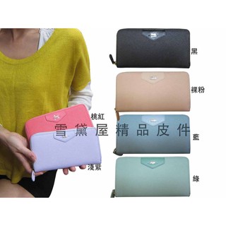 ~雪黛屋~18NINO81美國 長型皮夾進口專櫃100%牛皮夾拉鍊式包覆型大容量不折鈔多層NI840-101