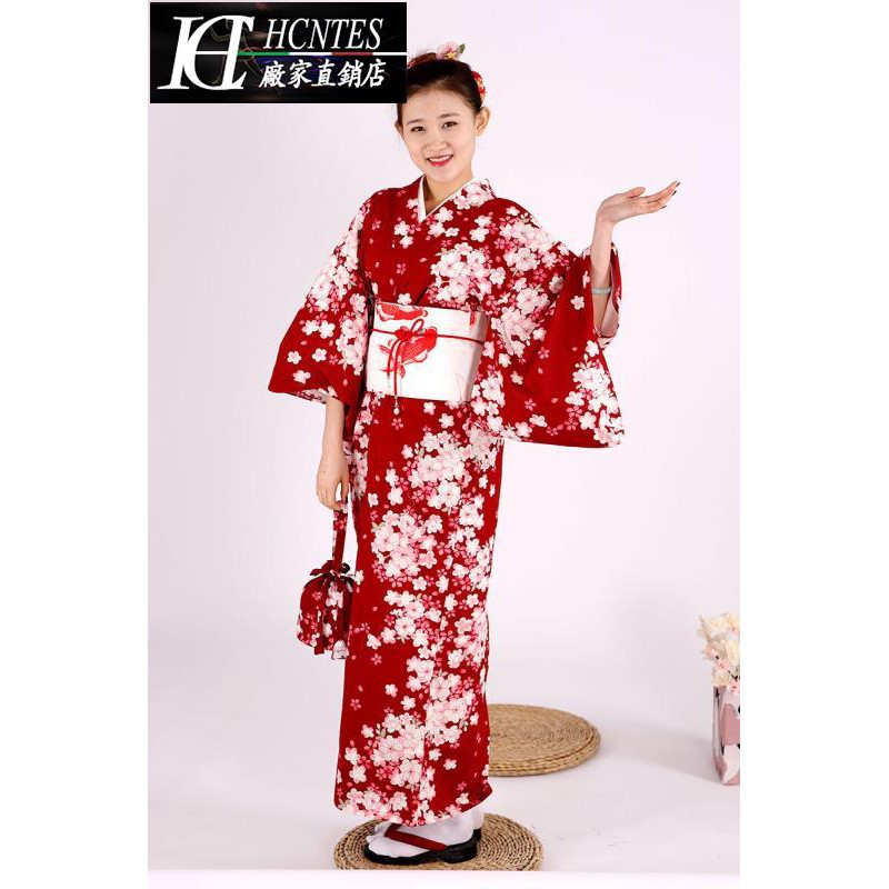 抗皺免熨改良版和服浴衣女日本和服浴衣正裝花火會和服 蝦皮購物