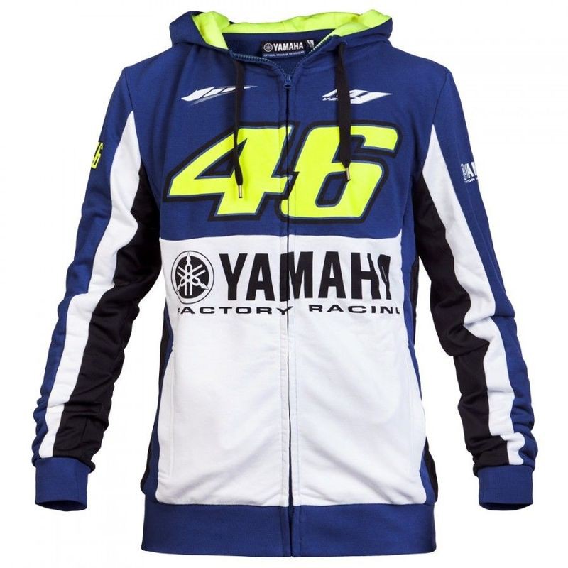 Hs鴻聖騎士精品館 16 Valentino Rossi46 Vr46 Yamaha 藍白連帽外套 蝦皮購物