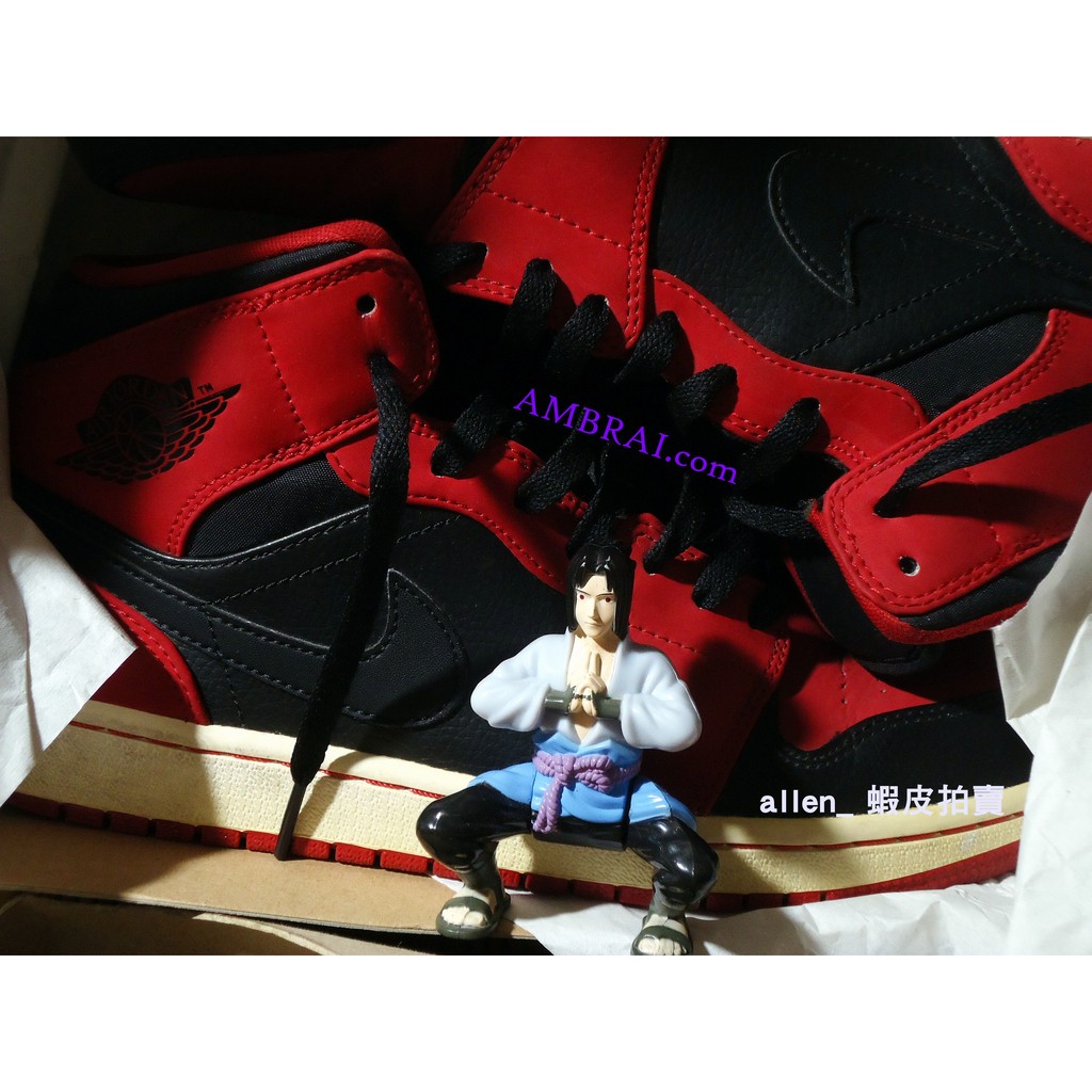 【AMBRAI.com 潮流本事】二手 Nike Air Jordan 1 Mid 黑紅 喬丹 一代