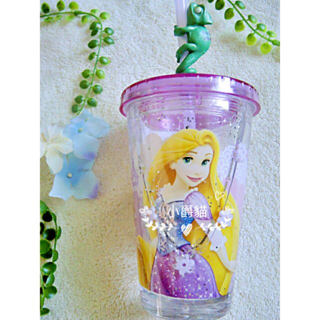 日本迪士尼 ✨ 公主系列 魔髮奇緣 長髮公主 樂佩 變色龍 帕斯卡 吸管 塑膠杯 水杯 環保杯 小爵貓