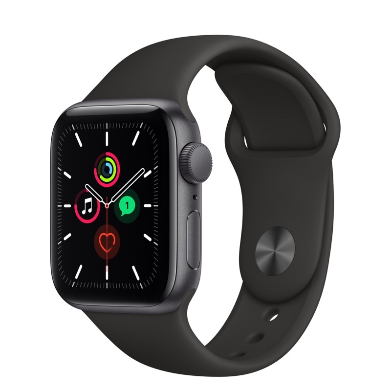 近全新 Apple Watch SE (GPS) Alum  40mm太空灰灰鋁/黑色運動錶帶