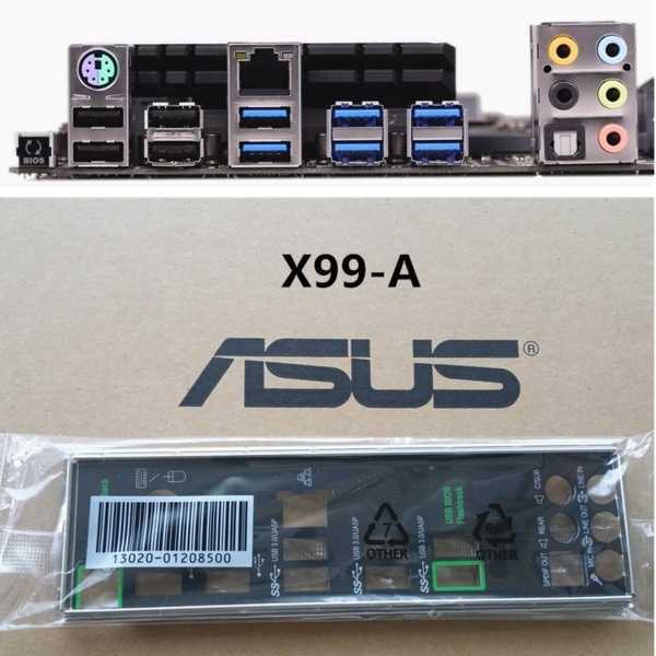 ASUS 華碩 X99-A、X99-A USB3.1 全新原裝彩色 加厚海綿 後檔板 後檔片