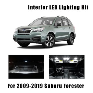 SUBARU 10 件裝白色汽車 LED 燈泡內部地圖圓頂行李箱燈套件適用於 2009-2019 年斯巴魯森林人車門牌照