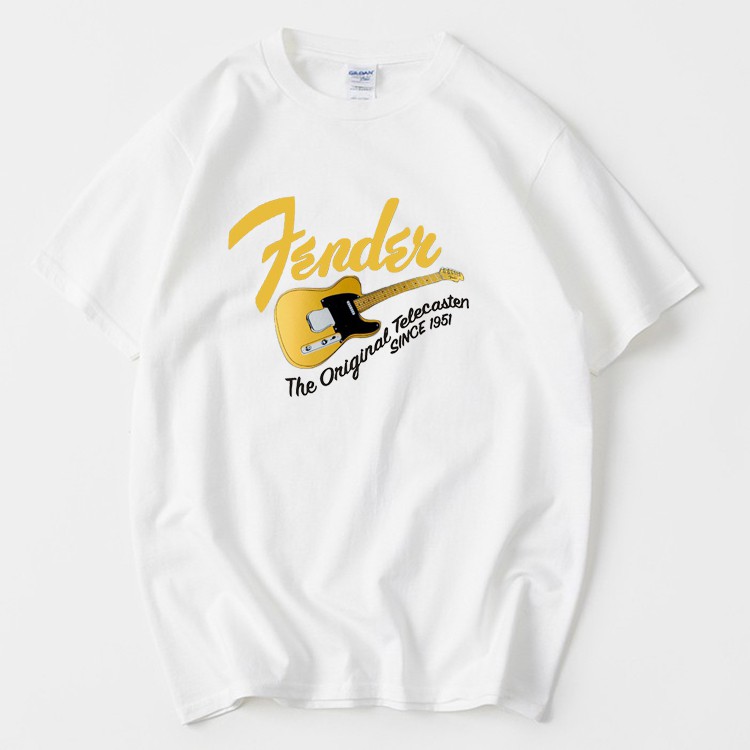 【JUST BUY】搖滾系列 Fender 吉他手 Telecaster 純棉短袖T恤 大尺碼圓領潮T 男女