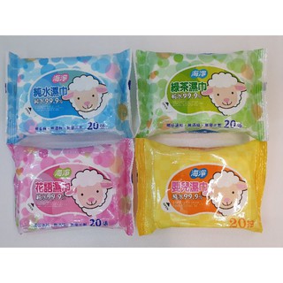 ❤海淨 濕巾 純水 綠茶 嬰兒 花語（ 20張入/包）