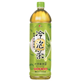 光泉冷泡茶 冷萃綠茶(無糖) 1235ml【家樂福】