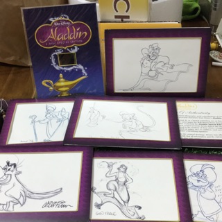阿拉丁 茉莉公主絕版2004限量 手繪風卡片 底片 組合 紀念套組