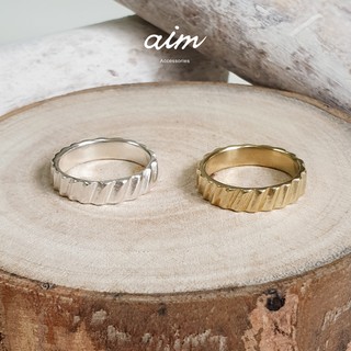【aim accessories】斜面齒輪 手作戒指 925純銀 或 銅