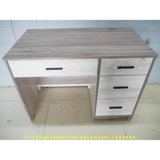 【二手傢俱】臺北百豐悅中古家具-限量新品灰橡色106公分書桌電腦桌學生桌工作桌辦公桌置物桌邊桌 新莊二手傢俱楊梅二手傢俱